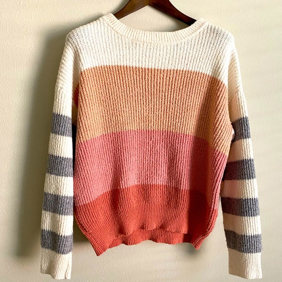Who What Wear Sweaters - Who what wear XL stripes color sweater